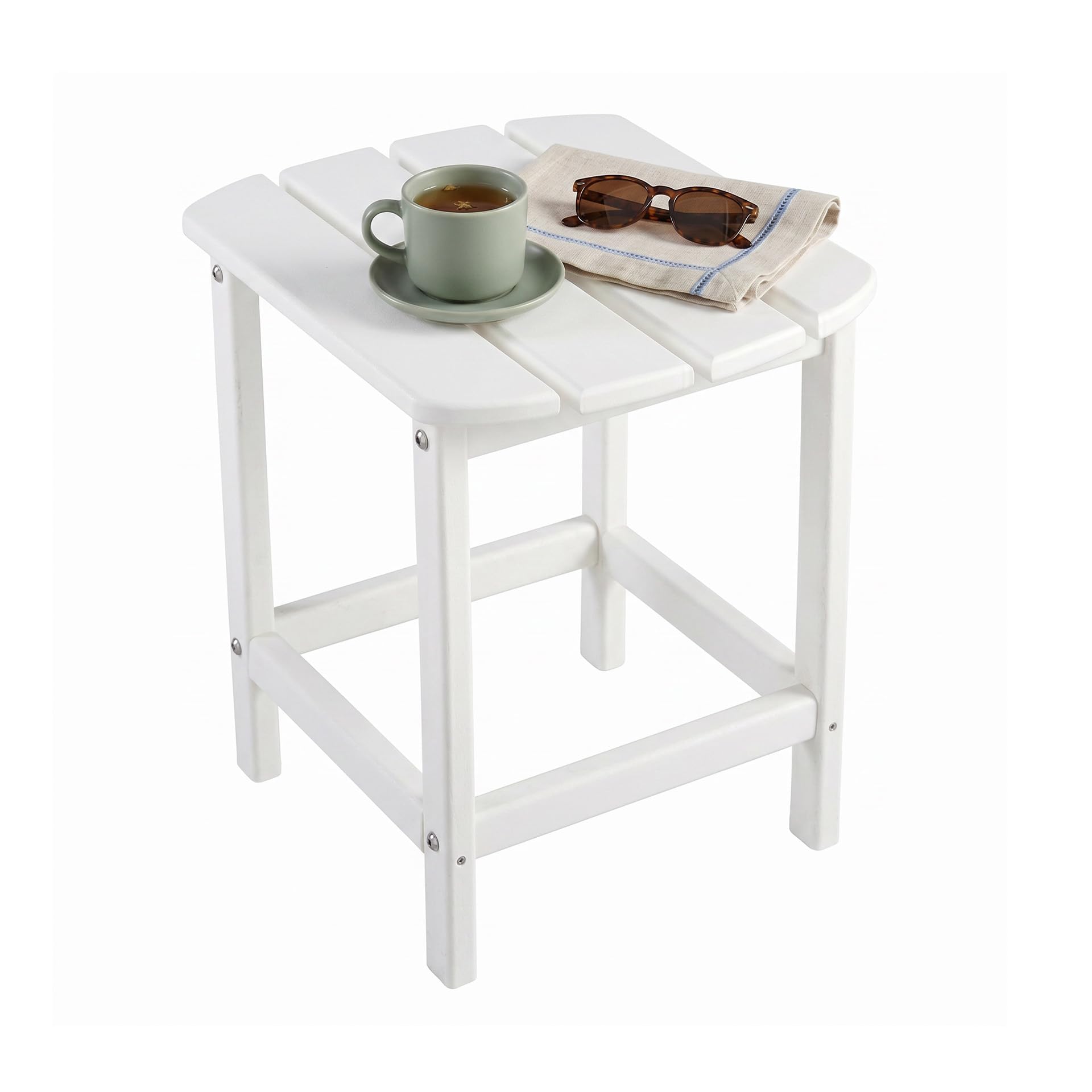 Signature Design by Ashley Sundown Treasure Outdoor Patio HDPE Weather Resistant End Table, Brown