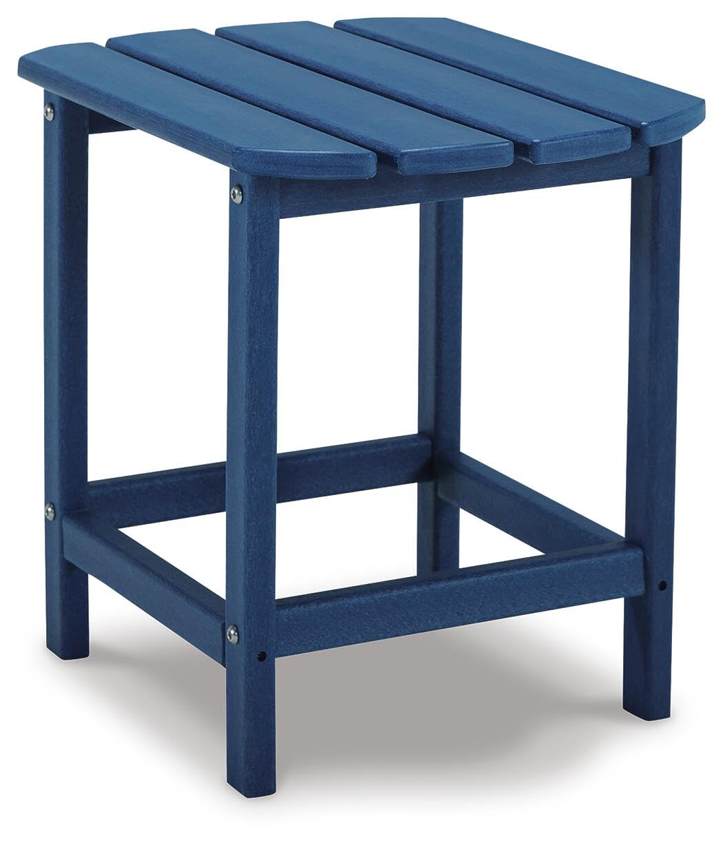 Signature Design by Ashley Sundown Treasure Outdoor Patio HDPE Weather Resistant End Table, Brown