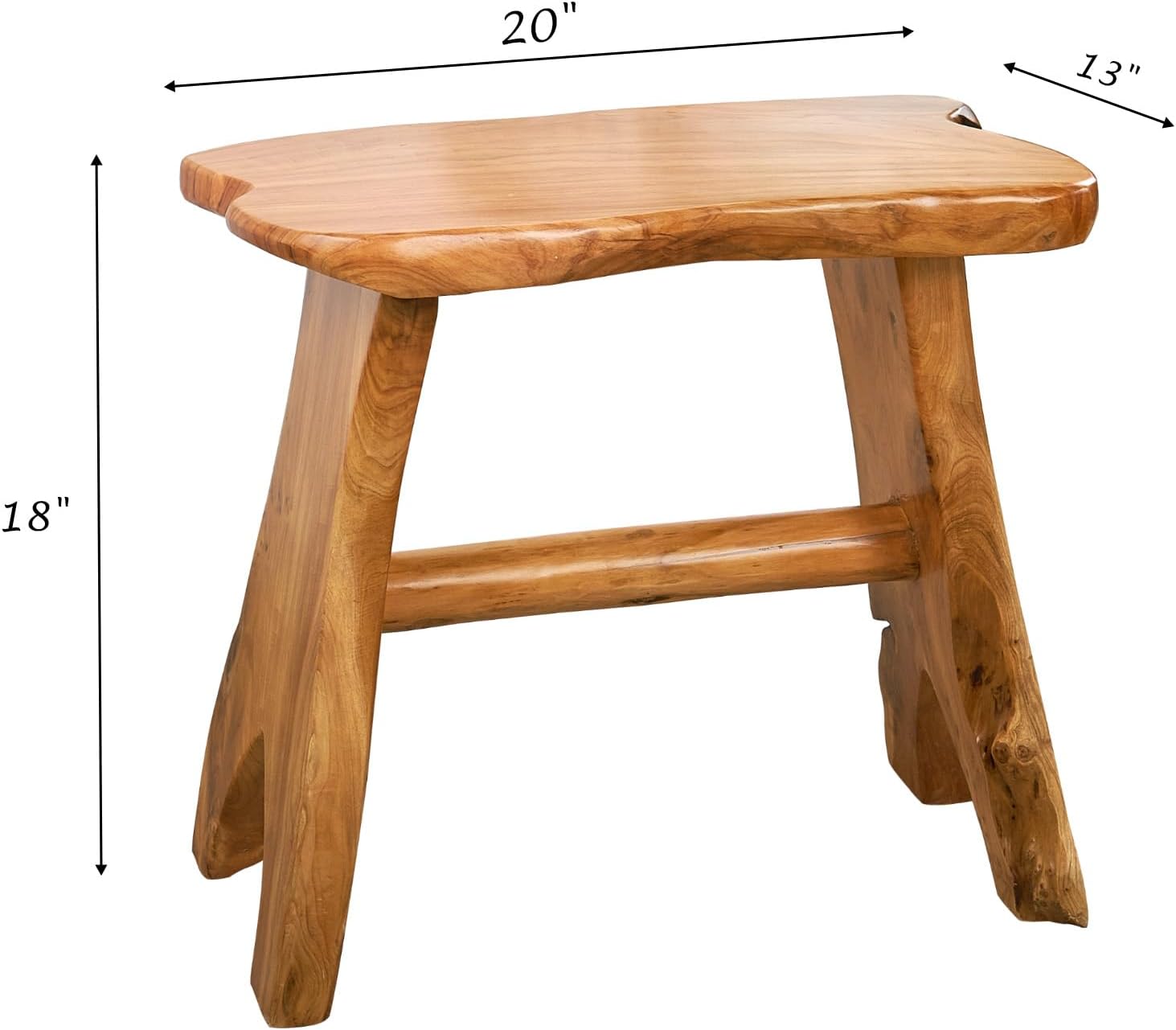 Greenage Cedar Roots Wooden Stool Naturally Shape Large 20" x 13" x 18" H Wood Stump Side Table Stand Home Décor End Table for Living Room Bedroom Courtyard Patio