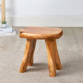 Greenage Cedar Roots Wooden Stool Naturally Shape Large 20" x 13" x 18" H Wood Stump Side Table Stand Home Décor End Table for Living Room Bedroom Courtyard Patio