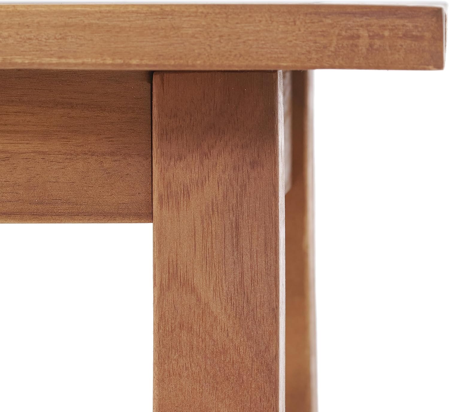 Farmhouse Outdoor Side Table End Table,Wooden Small Sofa Table Coffee Table Accent Table Sofa Side Table for Living Room,Bedroom,Small Spaces (Teak)