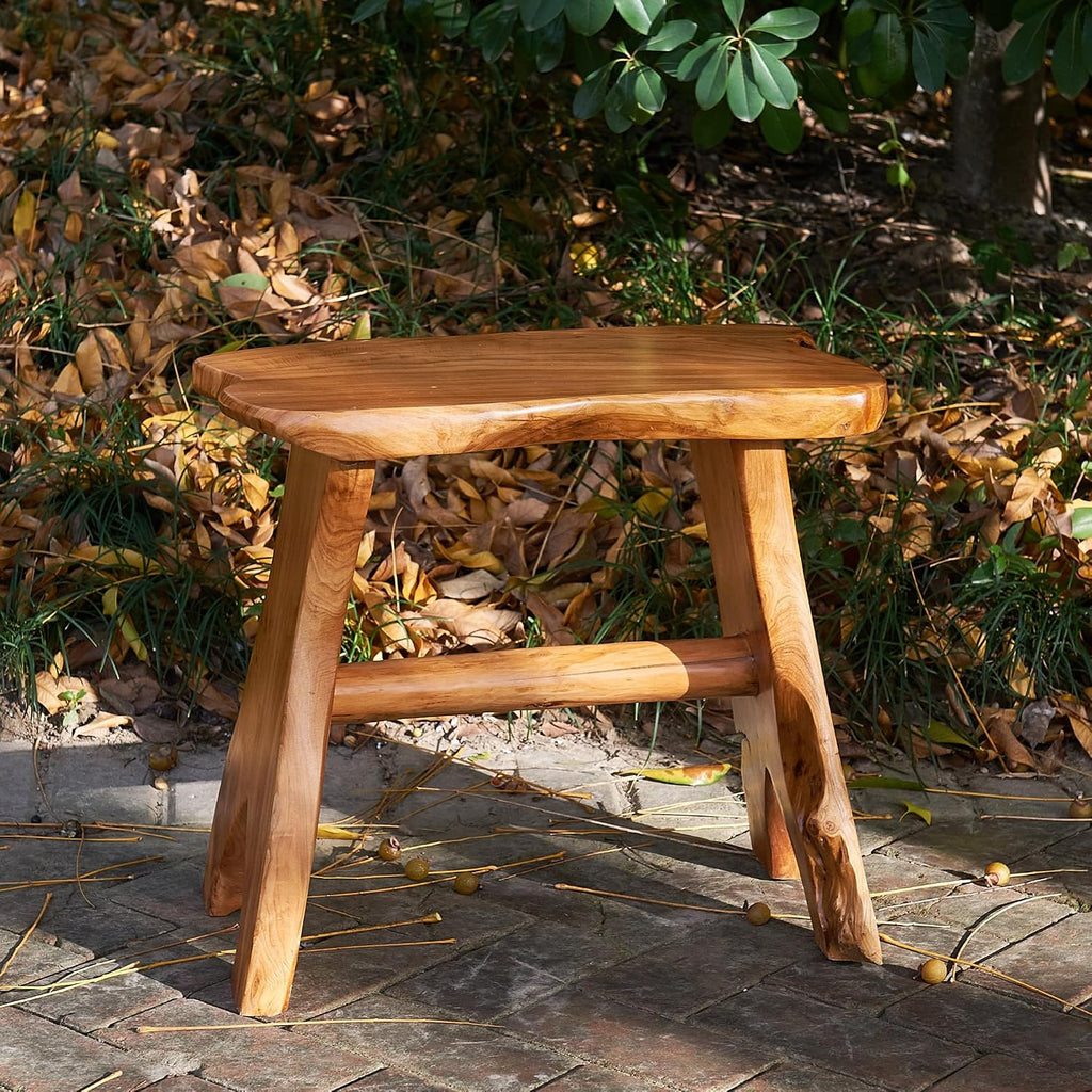 Greenage Cedar Roots Wooden Stool Naturally Shape Large 20" x 13" x 18" H Wood Stump Side Table Stand Home Décor End Table for Living Room Bedroom Courtyard Patio